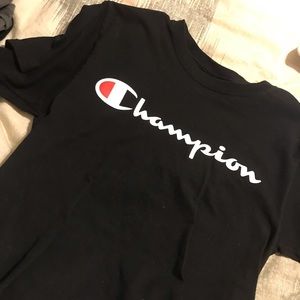 champion black tee